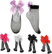 [AOKWAWALIY] Elastic Non-Slip Lace Ankle Socks Set Japanese Design Bowknot Socks Sweet for Women Girls Fashion