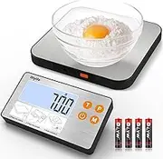 Digital Kitchen Scale, [15kg/1g] [Separate Display] Diyife Magnetic Food Scale Kitchen, 4 High Precision Sensors Weighing Scales with Stainless Steel Platform, Tare, Fit for Baking, Coffee, Cooking