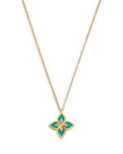 Roberto Coin 18K Yellow Gold Diamond Ceramic Venetian Princess Necklace, 17