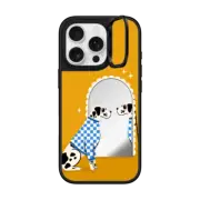iPhone 16 Pro Mirror Ring Stand Case MagSafe Compatible Checkered Dalmatian Great Dane Mirror