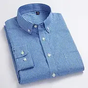 Men's Shirt Dress Shirt Button Up Shirt Plaid Wedding Party Red Blue Green Dark Blue Long Sleeve Lapel Spring Fall Clothing Apparel Buttons
