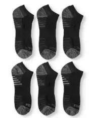 AND1 Men's Low Cut Black Socks 6 Pairs Odor Eliminating Proplatinum Sizes 6-12.5