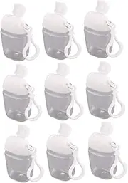 Happyyami 9Pcs Portable Lotion Packing Bottles with Keychain Holders Leakproof Travel Containers for Shampoo and Shower for Outdoor Use