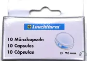 10 DIRECT FIT 23MM COIN CAPSULES FOR AUSTRALIAN 1/4 oz LUNER 2 GOLD