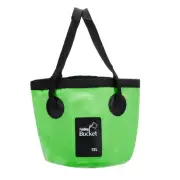 12L Collapsible Bucket Travel Camping Portable Water Storage Container Green