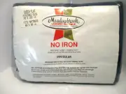 J.P. Stevens Meadowbrook Luxury Percale Irregular Queen Flat Sheet, Navy (NIP)
