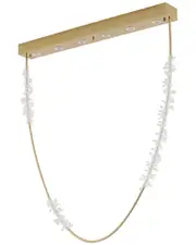 Bethel International Stainless Steel LED Chandelier with Crystals