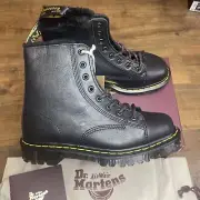 Dr. Martens Barton Hudswell Shearling Lined Boots Black Made in England Mens 8