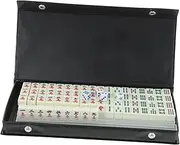 BRIGHTFUFU 1 Set Set Portable Mini Mahjong Set Travel Friendly Mahjong Game for Camping Outdoor and Family Gatherings Design with Printing for Enjoyable Gameplay