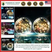 Enchanting Warm White Floating Pool Lights - 14" Solar Illuminated Balls, 2 Pack