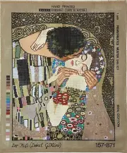 Tapex Vienna GUSTAV KLIMT "THE KISS" DER KUSS Needlepoint Canvas 15.75"x19.75"