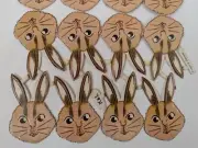 vintage 1930s SHEET German DIECUT 16 Bunny EASTER Rabbit scrap scrapbook hare