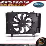 Radiator Cooling Fan Assembly w/ 4-Blade for Nissan Cube 2009 2010-2012 L4 1.8L (for: Nissan)