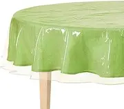 BNYD Clear Plastic Tablecloth Protector, Table Cloth Vinyl (60" Round)