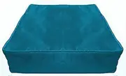 Box Cushion Cover- Square Patio Seat Chair Indoor Cushion Cover Polyester Blue 24" Length x 24" breadth x 5" Thick (61cm x 61 cm x 12cm)