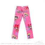 (官方代理) AONE4SURE - THE POWERPUFF GIRLS PINK PANTS飛天小女警 刺繡牛仔褲