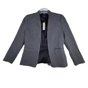 J Crew 365 Blazer Womens 6 Gray Going Out Classic Business Preppy Academia