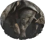 Animal Rhino Print Various Activities Shower Cap Reusable Soft And Lightweight Bath Hair Cap Long Hair