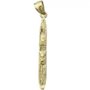 14K Gold 3D Water Ski Pendant