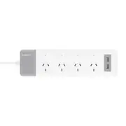 Mercator Ikuu Smart 4 Outlet Powerboard with 2 USB Charging Ports
