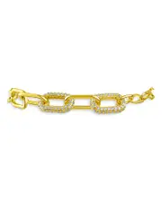 Cz By Kenneth Jay Lane Pave Chain Link Bracelet