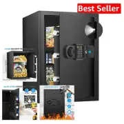 Fireproof 3.0 Cuft Home Safe with Combination Lock, Spare Keys & Removable Shelf