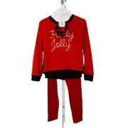 Tahari Girl Holly Jolly Pajama set with pants, shorts & scrunchie Sz 10/12