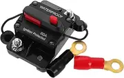 Gatuida High Fuse Holder Resettable Circuit Breaker for Car Audio Rv Boat 60a Dc 12-48v Overload Protection Safety Switch
