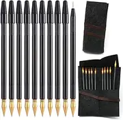 Scratch Color Pen Dual Tip/Scratch Paper Stick Stylus Tools for Art Paper Painting/Expert Edition/Black & Gold Design / 10 Pieces
