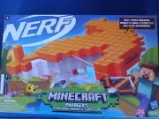 NERF Minecraft Pillager's Crossbow, Dart-Blasting Multicolor New
