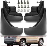 A-Premium Set of 4PCS Mud Flaps Splash Guards Mudguard Mudflap with Hardware Kits Accessory Compatible with Jeep Grand Cherokee (WK2), 2011-2022, Sport Utility, Black Color, Front LH RH and Rear LH RH