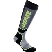 2024 Youth MX Plus Socks - Black/Gray/Yellow - Medium/Large 4742324-175-ML