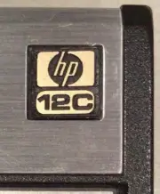 Hewlett-Packard HP 12C Scientific Calculator, Badge Label Gold