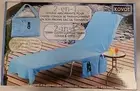 KOVOT 2-in-1 Lounge Chair Towel Cover & Beach Tote Bag - Blue 84"x26" New