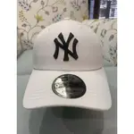 NEW ERA - MLB白色-黑色NY YANKEES LOGO 9FORTY 老帽/鴨舌帽/棒球帽