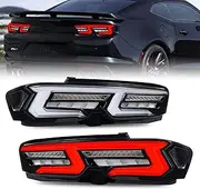 HCMOTIONZ HCmotion LED Tail Lights Assembly Car LED Fit For Chevrolet Chevy Camaro 2019 2020 2021 2022 2023, Rear Lamps With DRL Animation & Sequential Indicator