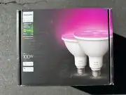 Philips Hue 100W 1300 Lumen PAR38 Smart Waterproof Full Color Light Bulb, New