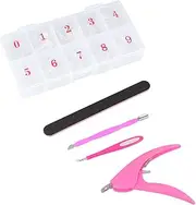 Ipetboom Metal Plastic Manicure Tool Set 500pcs Fake Nails Home Store Use Easy Manicure Kit
