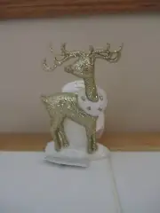 NWT Yankee Candle Christmas Holiday Gold Reindeer Scent Plug-In Base Diffuser