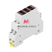 SDM010 Rail Mount Three Phase Voltage Meter AC80-500V Mini Modular Voltmeter LED