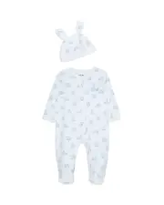 Little Me Boys' Bunny Footie & Hat - Baby