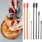 Products Small Rubber Spatula Thin Jar Scraper Mini Silicone Spatula Set Makeup