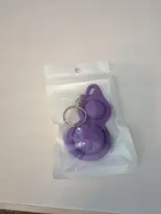 Pop Fidget Toy Push It Purple Bubble Key Chain Sensory Stress Relief..56