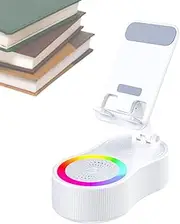 Induction Speaker,Portable Speaker with Charging Function - Adjustable Cell Phone Holder with Ambient LED Light for Desk Outdoor Travel Car