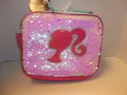 Barbie Pink Flip Sequin Zipper Soft Lunch Box Magic Swipe Up Or Down Soft Bag