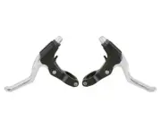 BLACK/CHROME CANTILEVER ALLOY BRAKE LEVER SET Vintage Old School BMX MTB Bikes