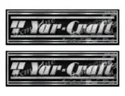 2 Yar Craft Boat Classic Stickers. Remastered Name Plate