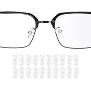 10 Pairs Eyeglass Nose Pad 13mm Screw-in Glass Nose Grips White