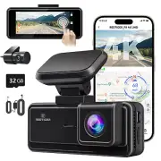 REDTIGER 4K Dash Cam Front and Rear 5G Wi-Fi Touch Screen With Hardwire Kit