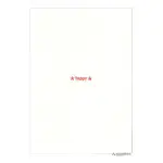 7 DAYS CARDS LETTERPRESS POSTCARD/ RED/ HAPPY ESLITE誠品